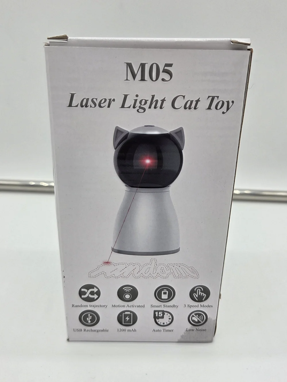 M05 Laser Light Cat Toy - Silver and Black